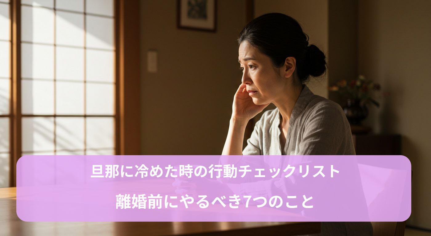 旦那に冷めた時の行動チェックリスト｜離婚前にやるべき7つのこと