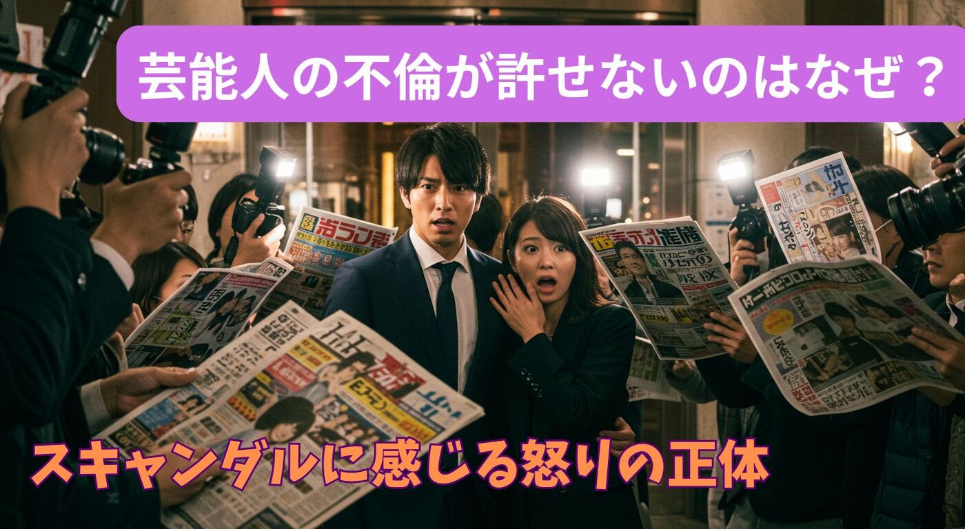 芸能人の不倫が許せないのはなぜ？スキャンダルに感じる怒りの正体