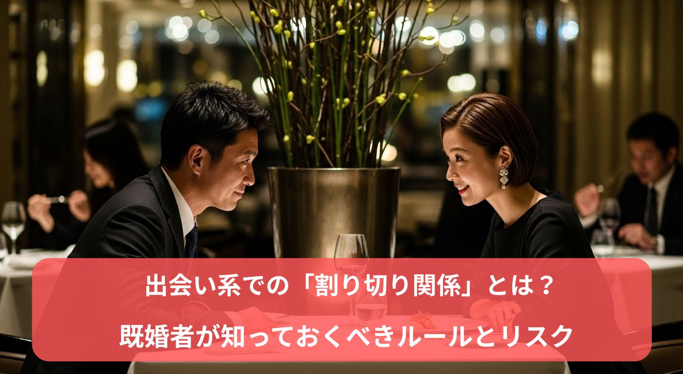 出会い系での「割り切り関係」とは？既婚者が知っておくべきルールとリスク | Afternoon.Magazine