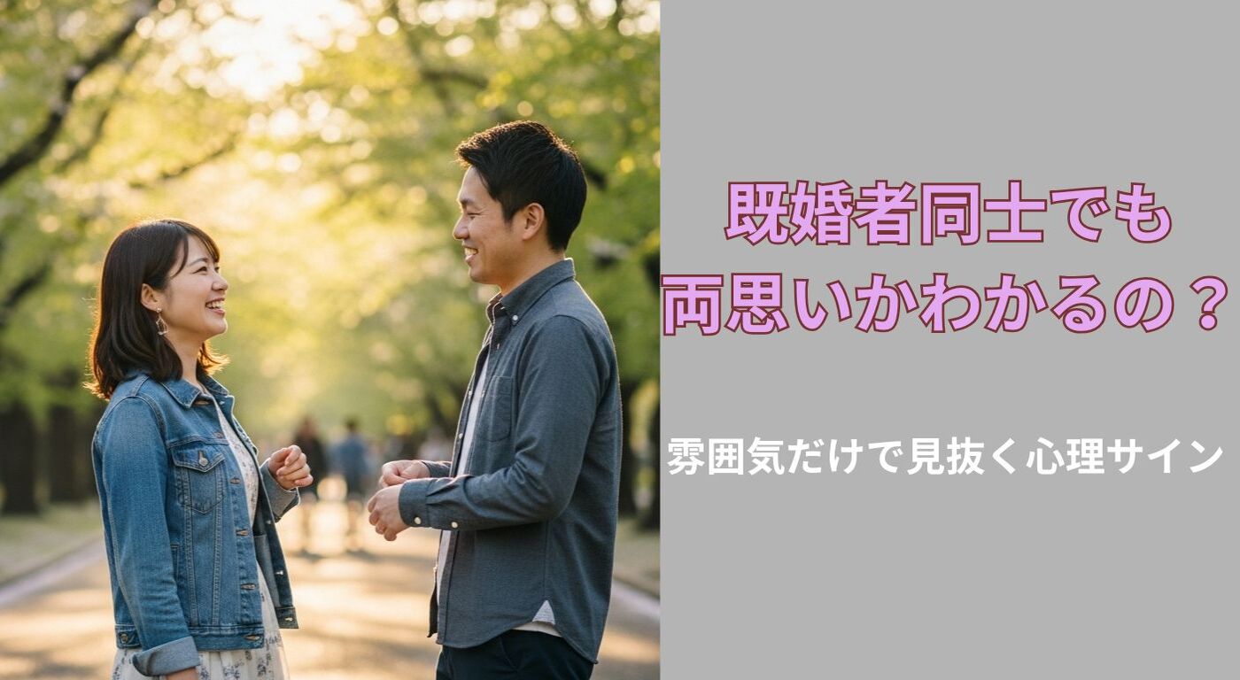 既婚者同士でも両思いかわかるの？雰囲気だけで見抜く心理サイン