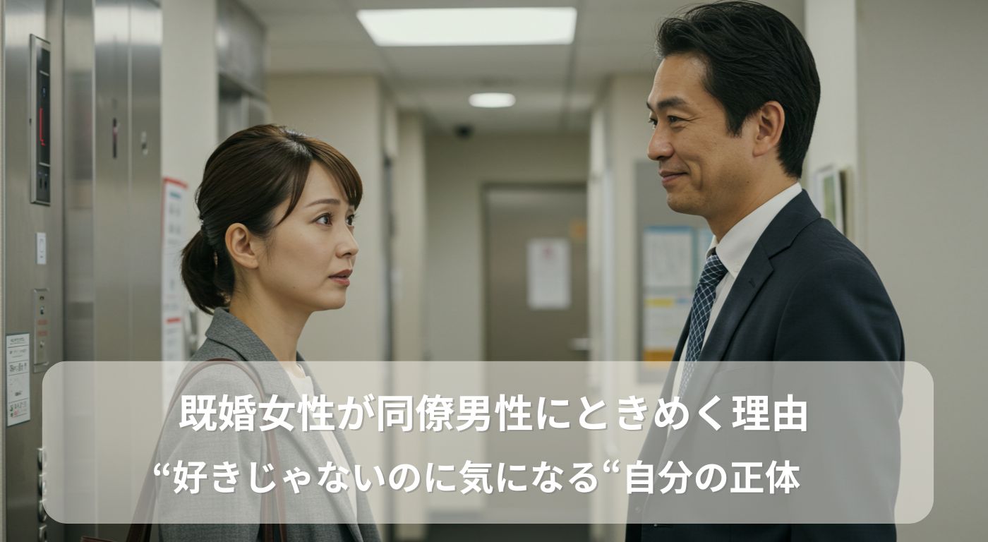 既婚女性が同僚男性にときめく理由｜“好きじゃないのに気になる“自分の正体