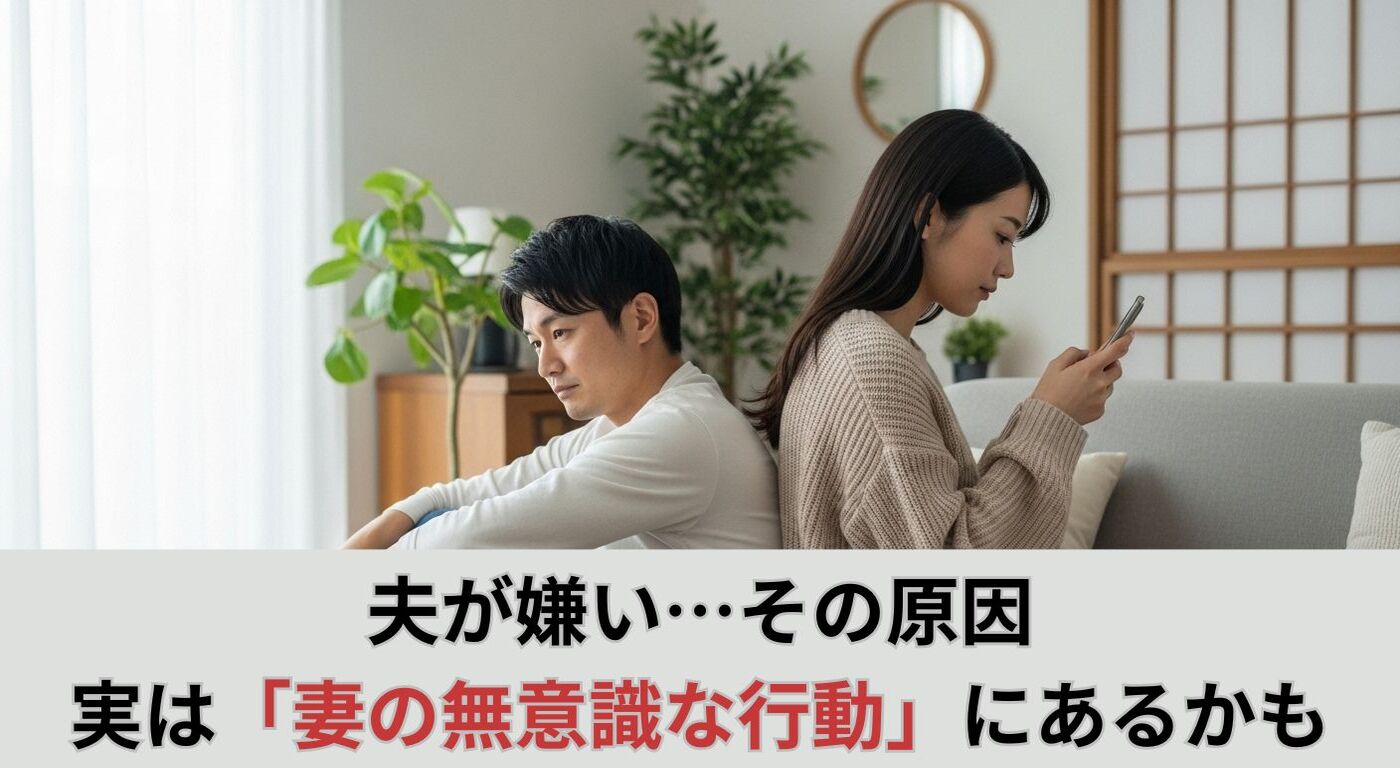 夫が嫌い…その原因、実は「妻の無意識な行動」にあるかも