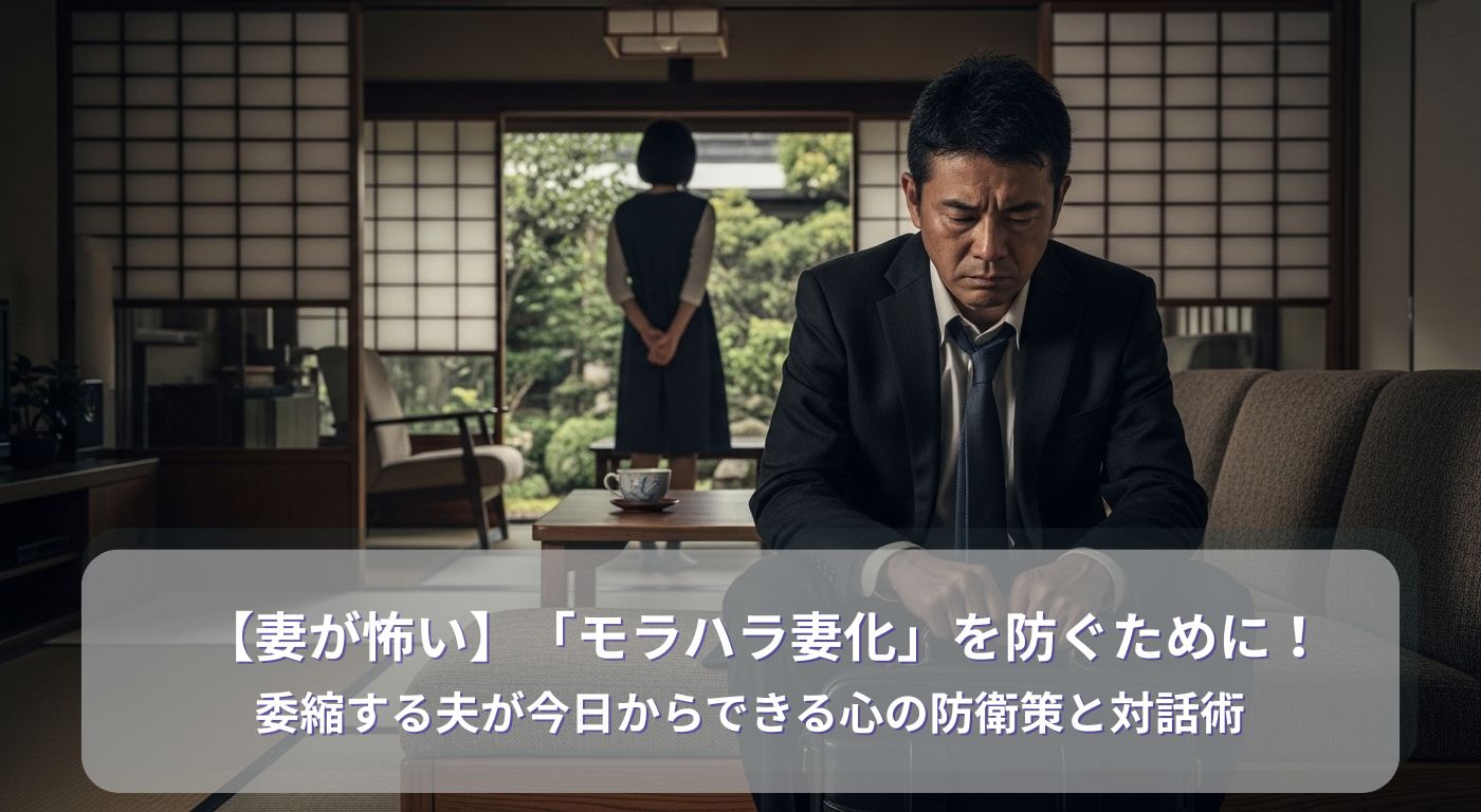 【妻が怖い】「モラハラ妻化」を防ぐために！委縮する夫が今日からできる心の防衛策と対話術