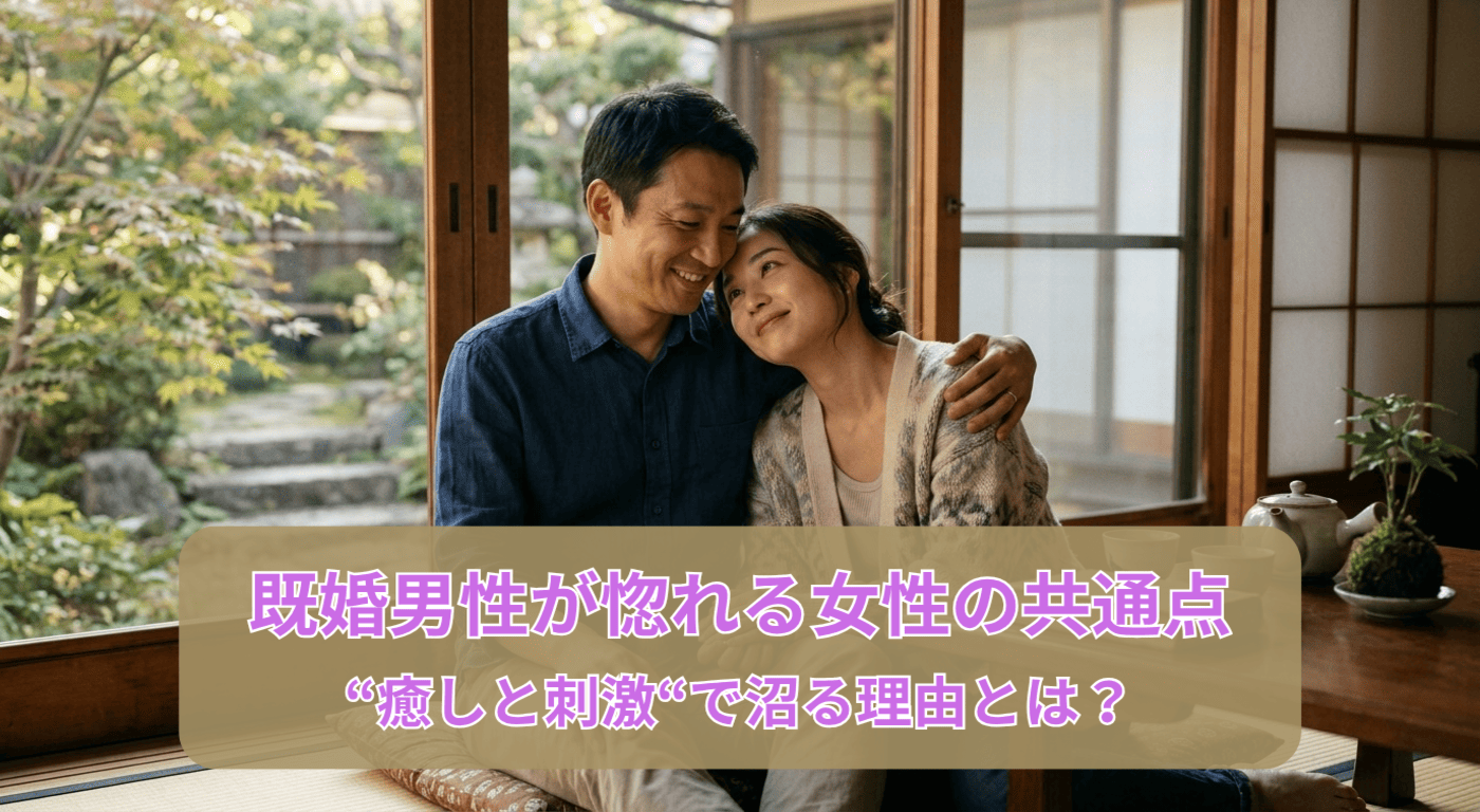 既婚男性が惚れる女性の共通点｜“癒しと刺激“で沼る理由とは？