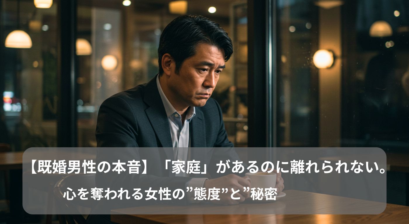 【既婚男性の本音】「家庭」があるのに離れられない。心を奪われる女性の”態度”と”秘密