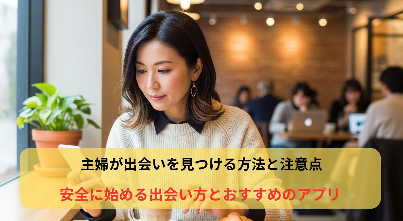 主婦が出会いを見つける方法と注意点｜安全に始める出会い方とおすすめのアプリ
