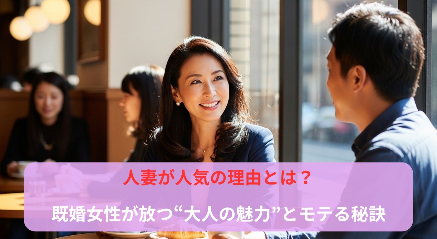 人妻が人気の理由とは？既婚女性が放つ“大人の魅力”とモテる秘訣