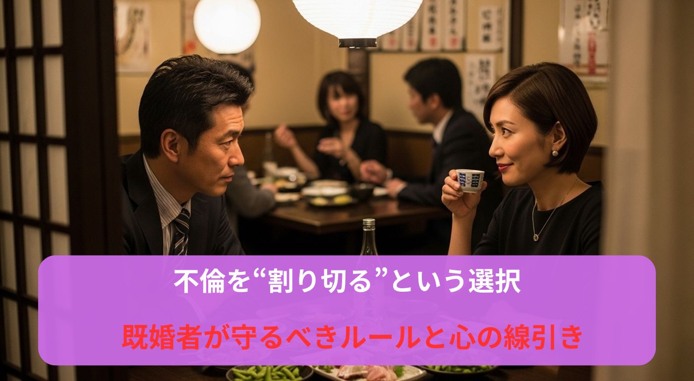 不倫を“割り切る”という選択｜既婚者が守るべきルールと心の線引き