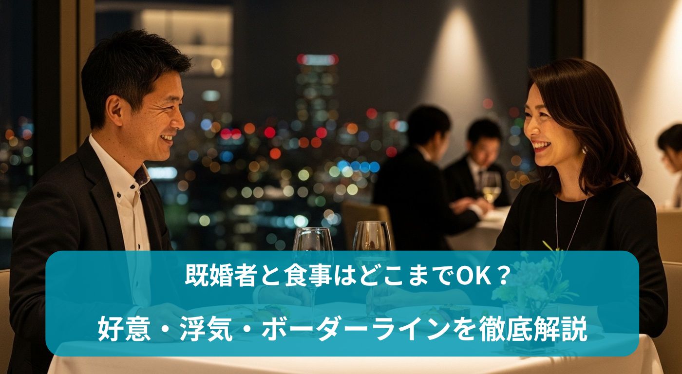 既婚者と食事はどこまでOK？好意・浮気・ボーダーラインを徹底解説