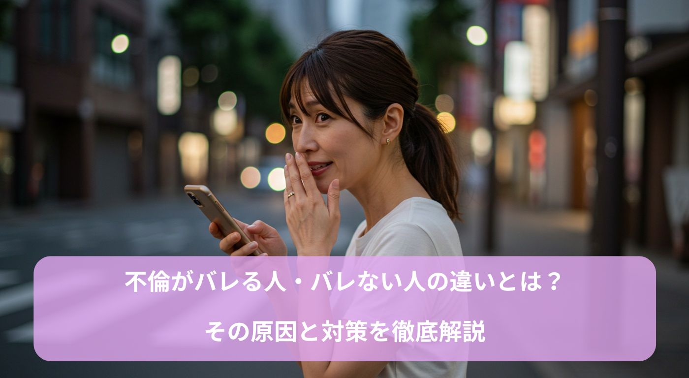 不倫がバレる人・バレない人の違いとは？その原因と対策を徹底解説