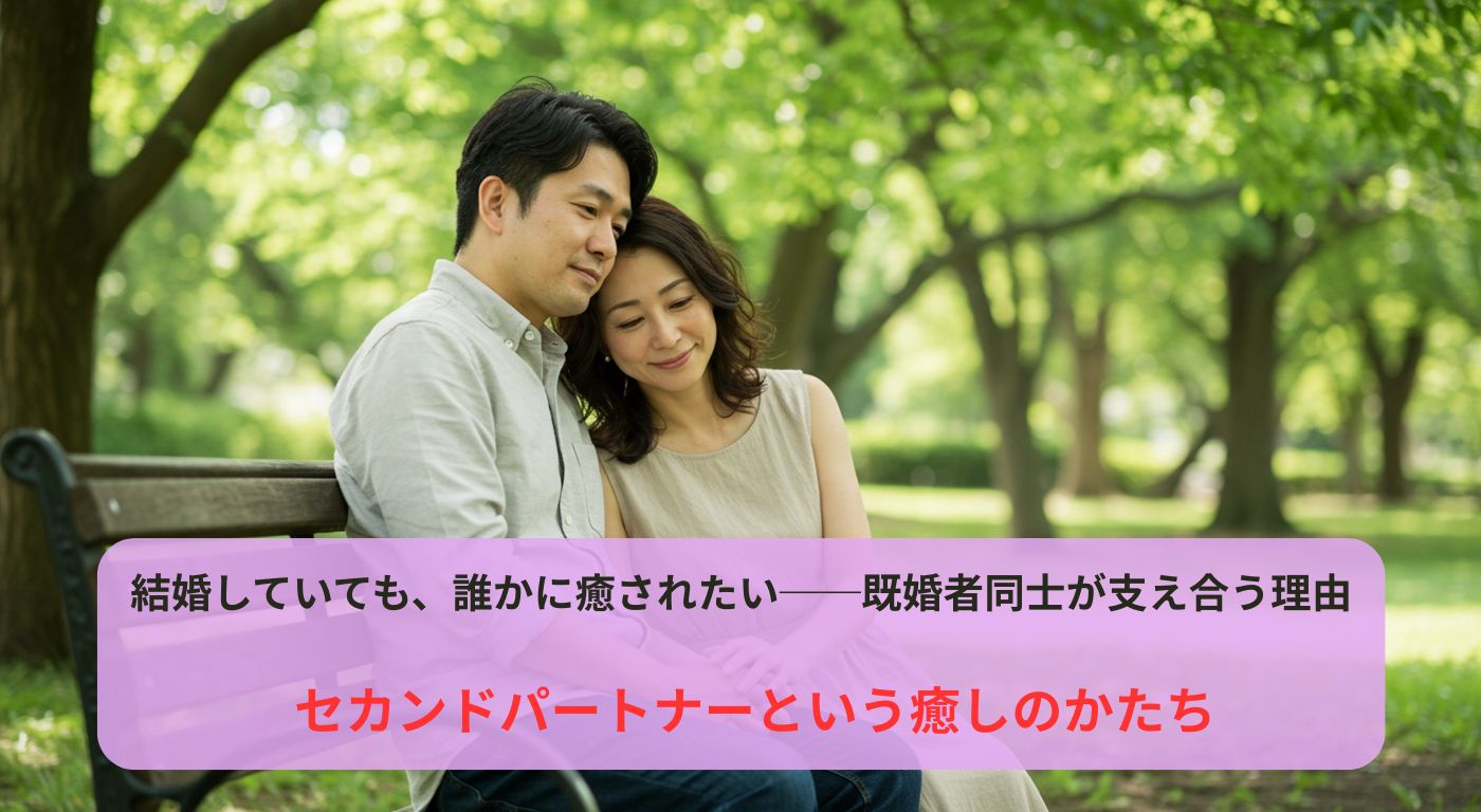結婚していても、誰かに癒されたい──既婚者同士が支え合う理由｜セカンドパートナーという癒しのかたち