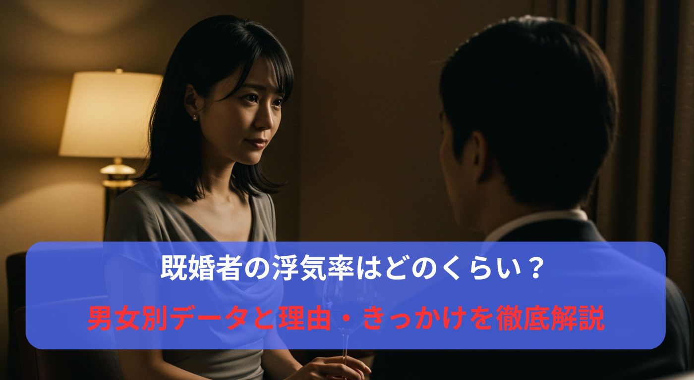 既婚者の浮気率はどのくらい？男女別データと理由・きっかけを徹底解説