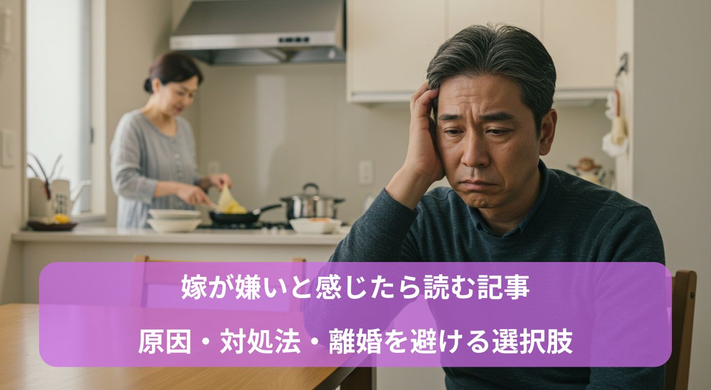 嫁が嫌いと感じたら読む記事｜原因・対処法・離婚を避ける選択肢