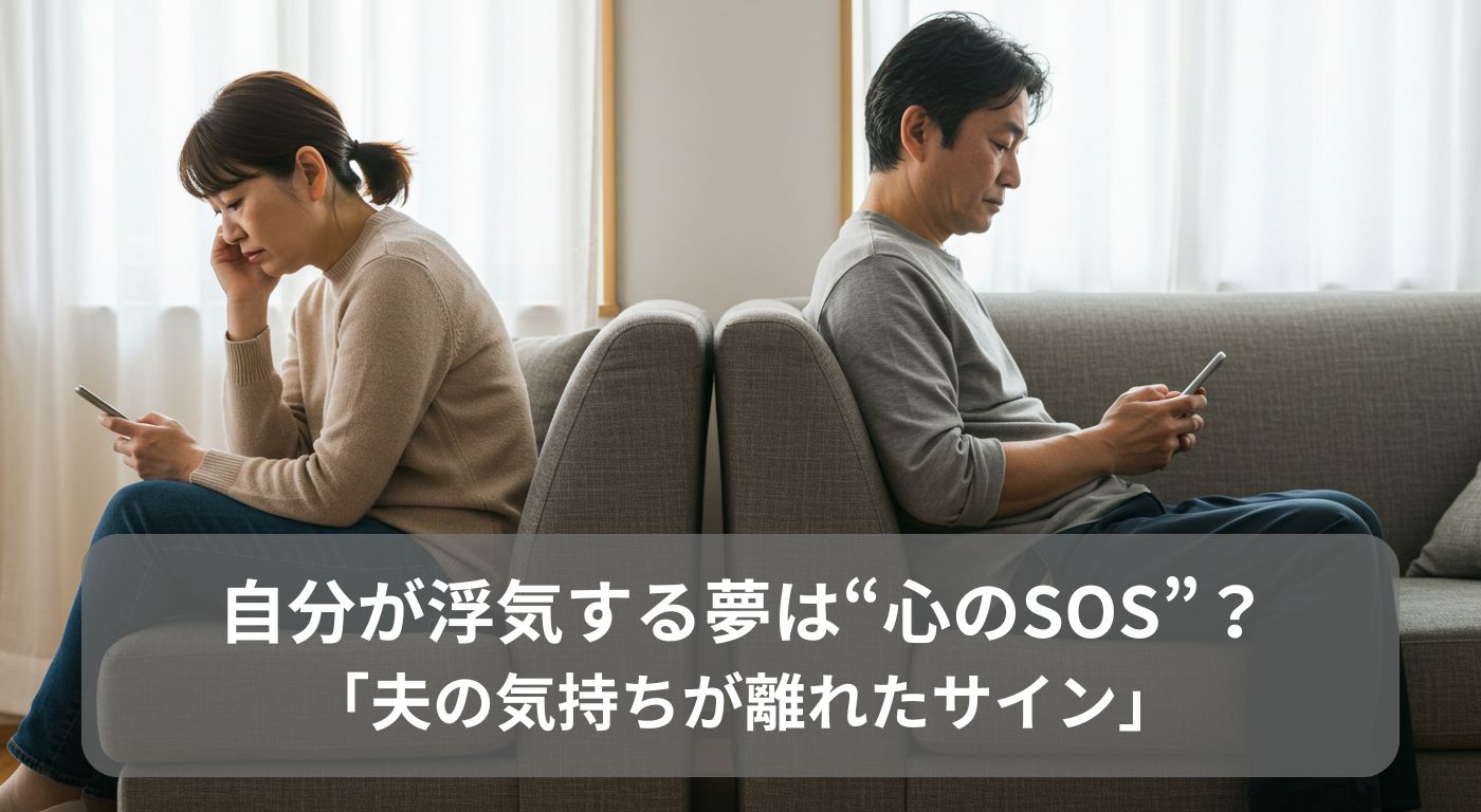 自分が浮気する夢は“心のSOS”？「夫の気持ちが離れたサイン」