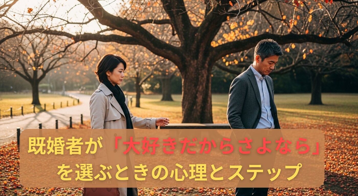 既婚者が「大好きだからさよなら」を選ぶときの心理とステップ