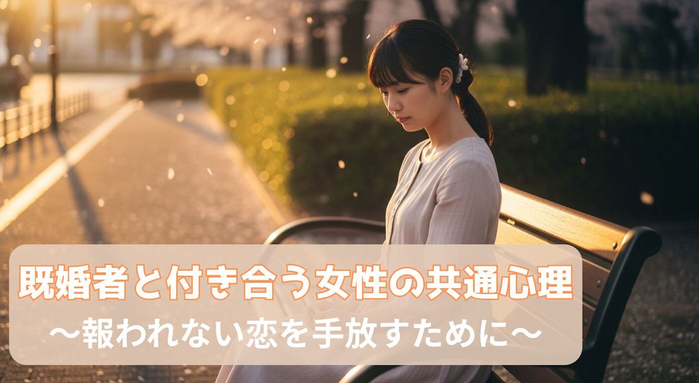 既婚者と付き合う女性の共通心理｜報われない恋を手放すために