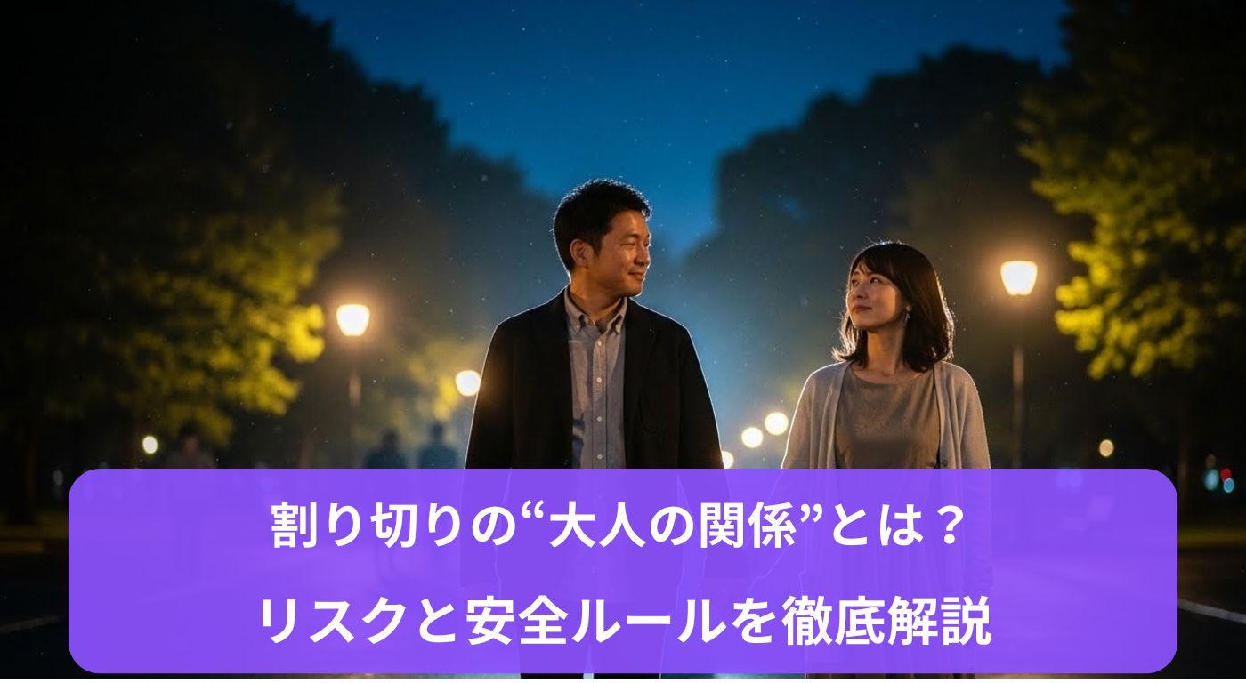 割り切りの“大人の関係”とは？リスクと安全ルールを徹底解説