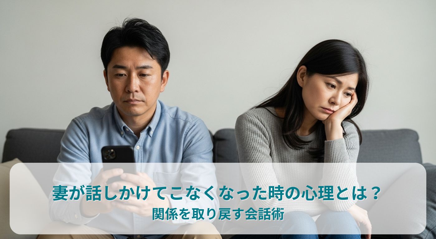 妻が話しかけてこなくなった時の心理とは？関係を取り戻す会話術