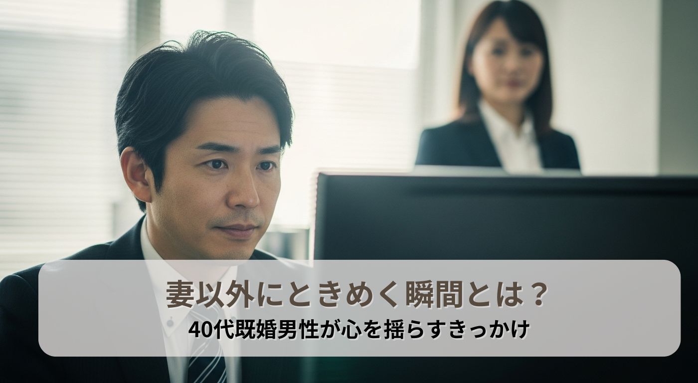 妻以外にときめく瞬間とは？40代既婚男性が心を揺らすきっかけ