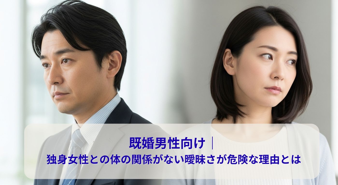 既婚男性向け｜独身女性との体の関係がない曖昧さが危険な理由とは