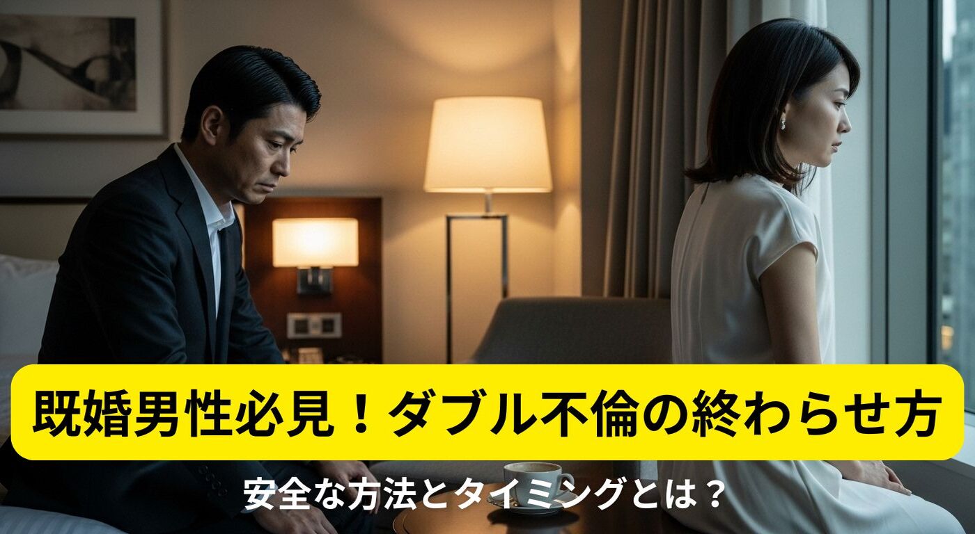 既婚男性必見！ダブル不倫の終わらせ方｜安全な方法とタイミングとは？