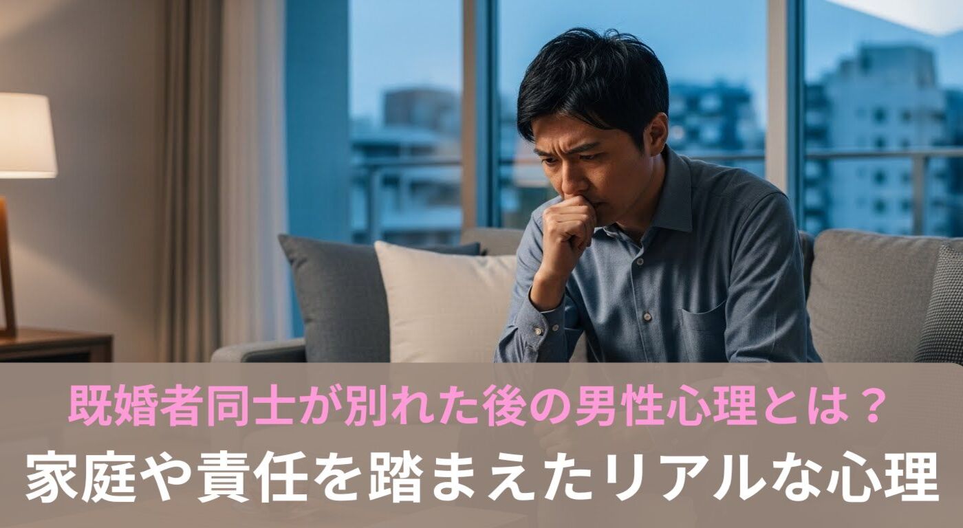 既婚者同士が別れた後の男性心理とは？家庭や責任を踏まえたリアルな心理