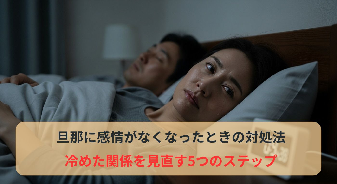 旦那に感情がなくなったときの対処法｜冷めた関係を見直す5つのステップ