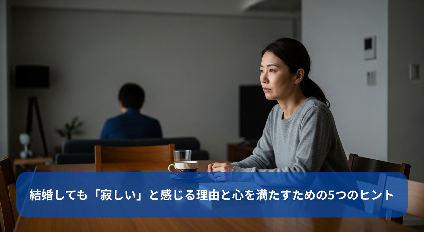 結婚しても「寂しい」と感じる理由と心を満たすための5つのヒント