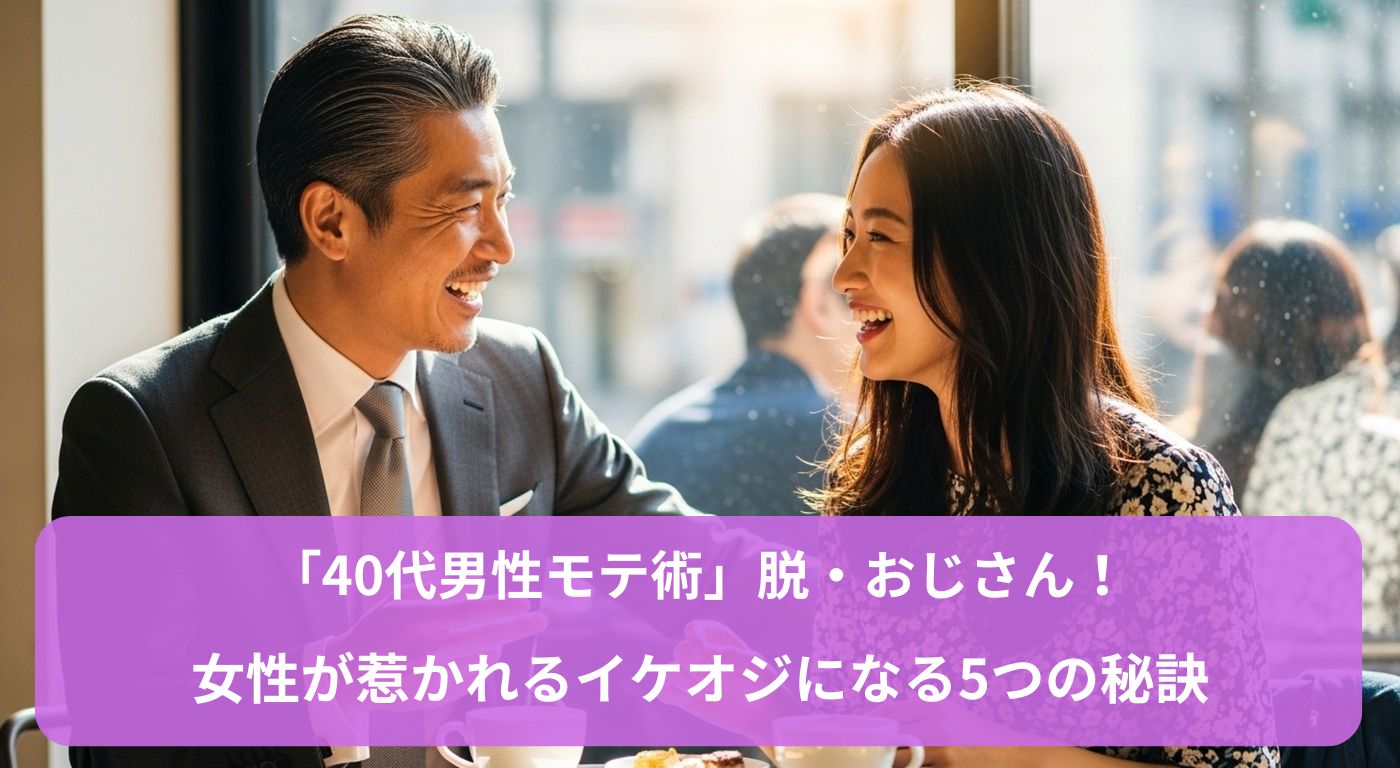 「40代男性モテ術」脱・おじさん！女性が惹かれるイケオジになる5つの秘訣