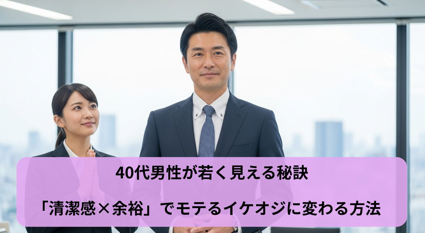 40代男性が若く見える秘訣｜「清潔感×余裕」でモテるイケオジに変わる方法