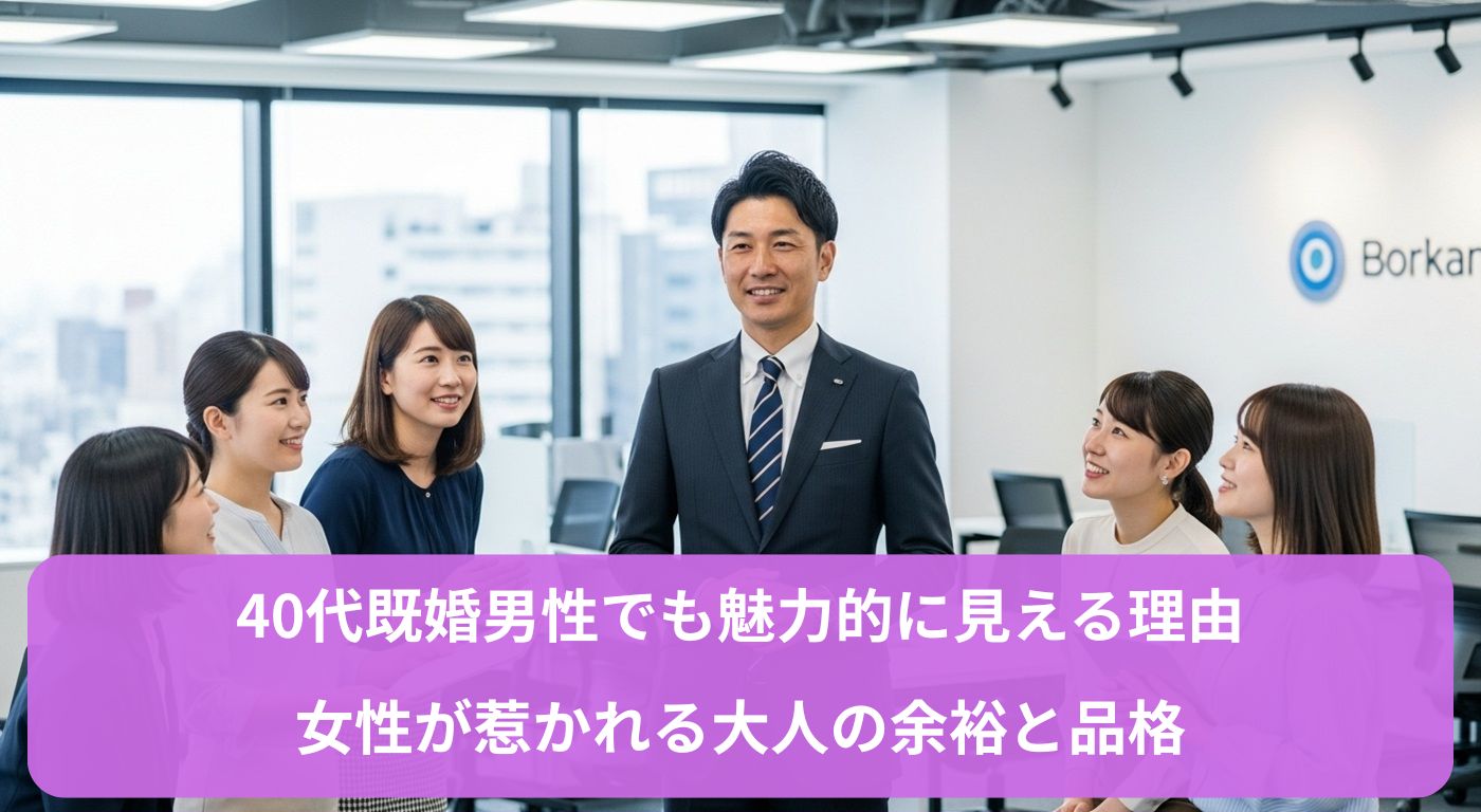 40代既婚男性でも魅力的に見える理由｜女性が惹かれる大人の余裕と品格