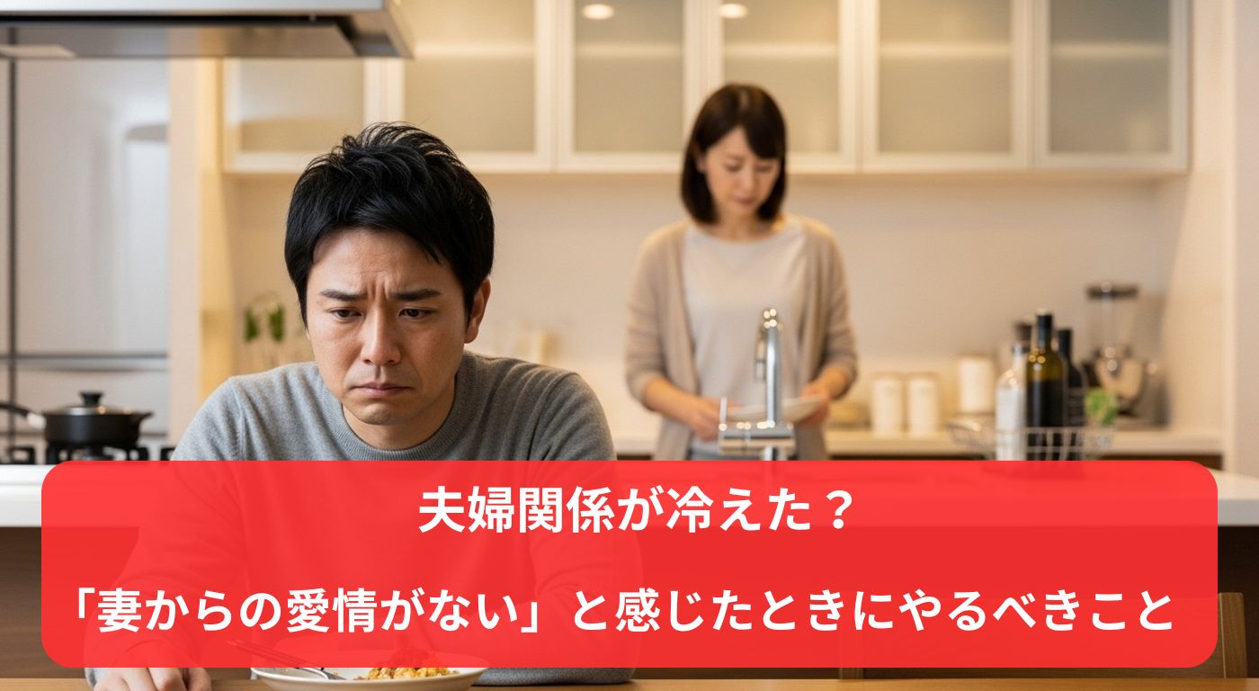 夫婦関係が冷えた？「妻からの愛情がない」と感じたときにやるべきこと