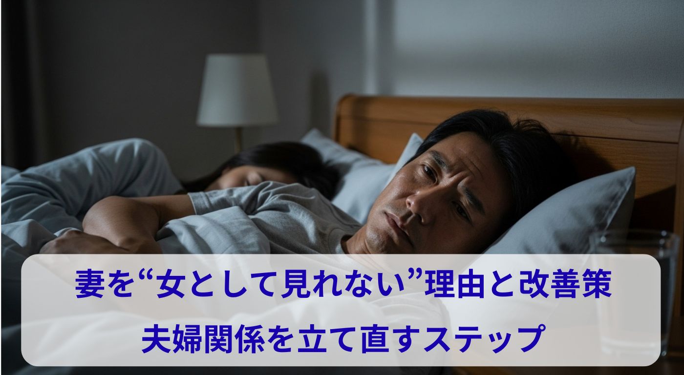 妻を“女として見れない”理由と改善策｜夫婦関係を立て直すステップ