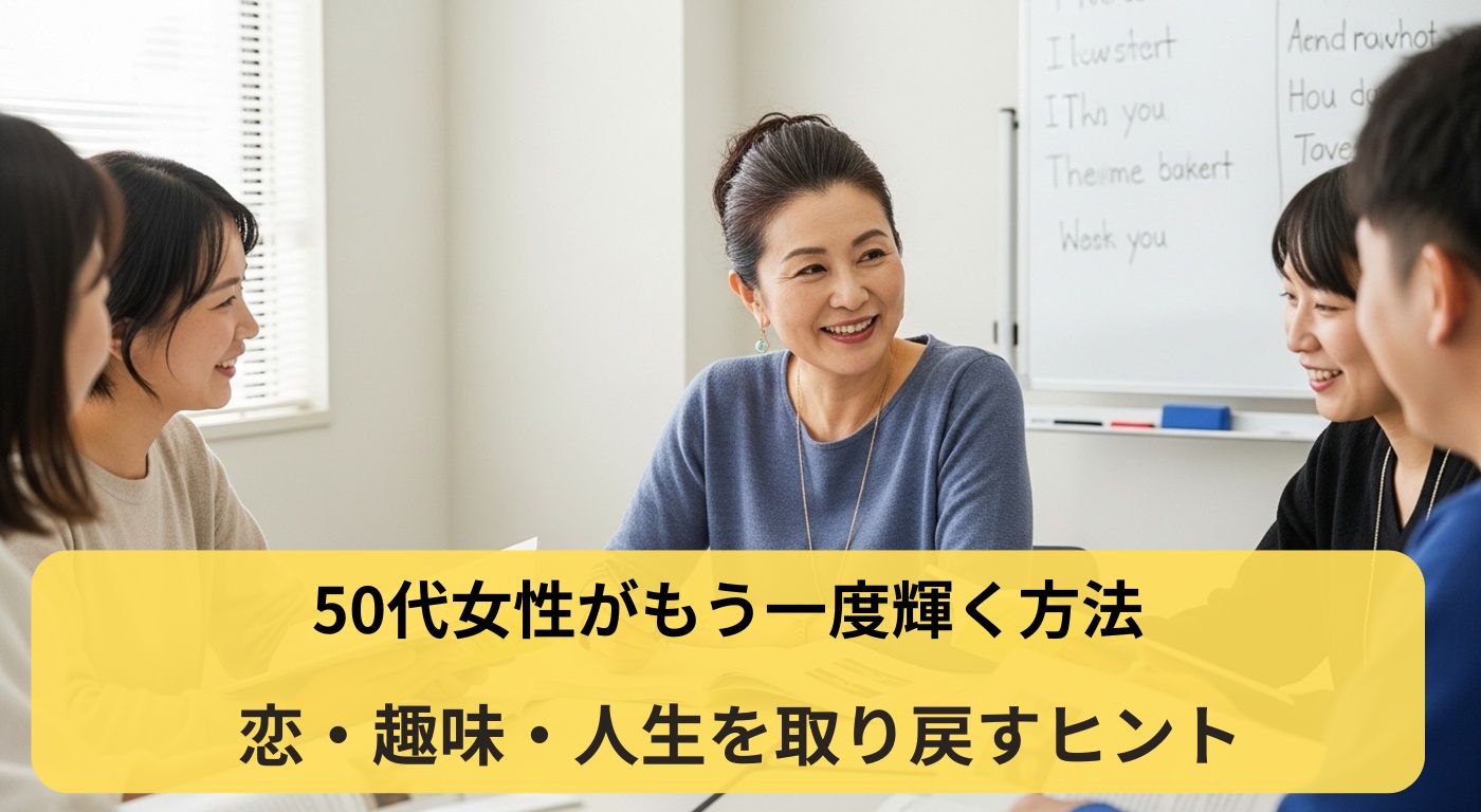 50代女性がもう一度輝く方法｜恋・趣味・人生を取り戻すヒント