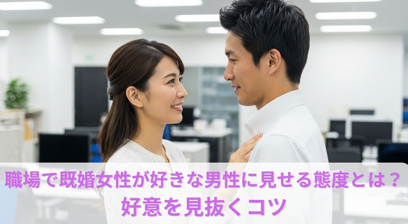職場で既婚女性が好きな男性に見せる態度とは？好意を見抜くコツ