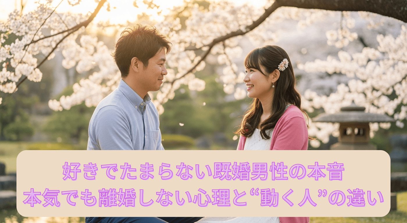 好きでたまらない既婚男性の本音｜本気でも離婚しない心理と“動く人”の違い