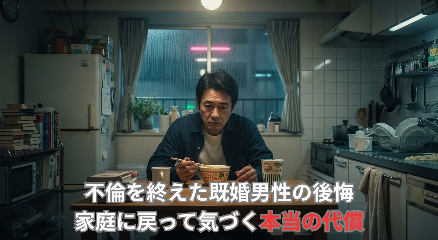 不倫を終えた既婚男性の後悔｜家庭に戻って気づく本当の代償