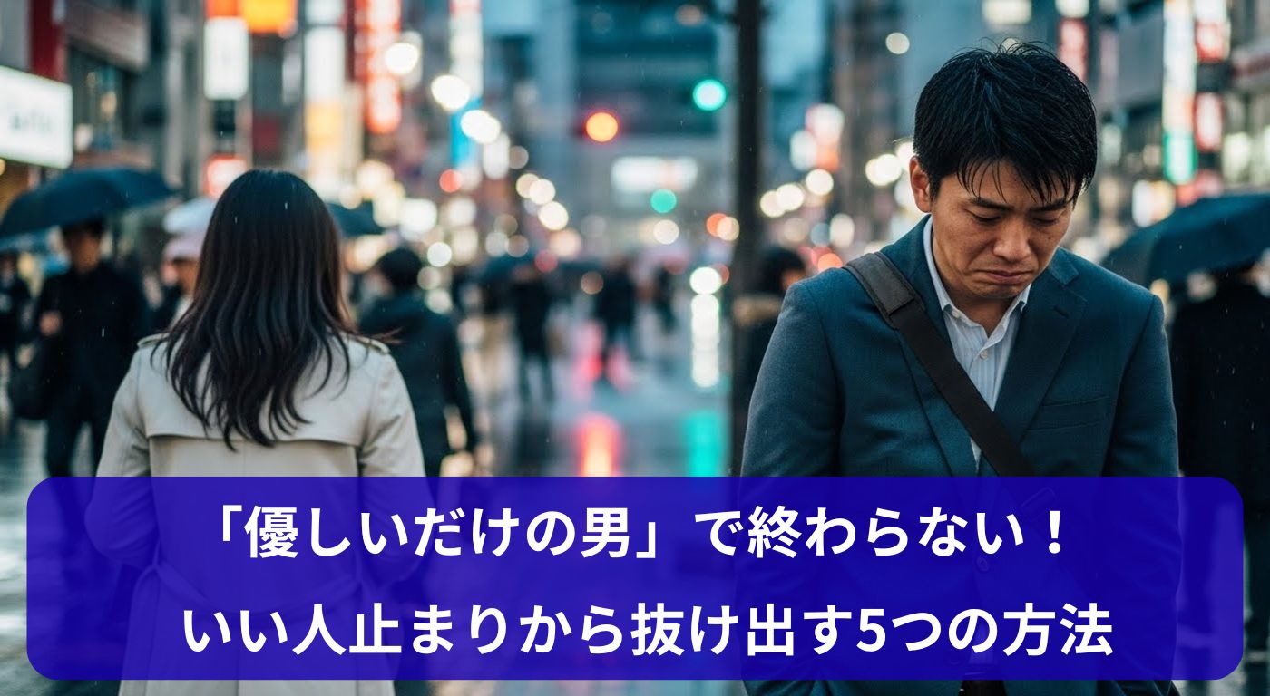 「優しいだけの男」で終わらない！いい人止まりから抜け出す5つの方法