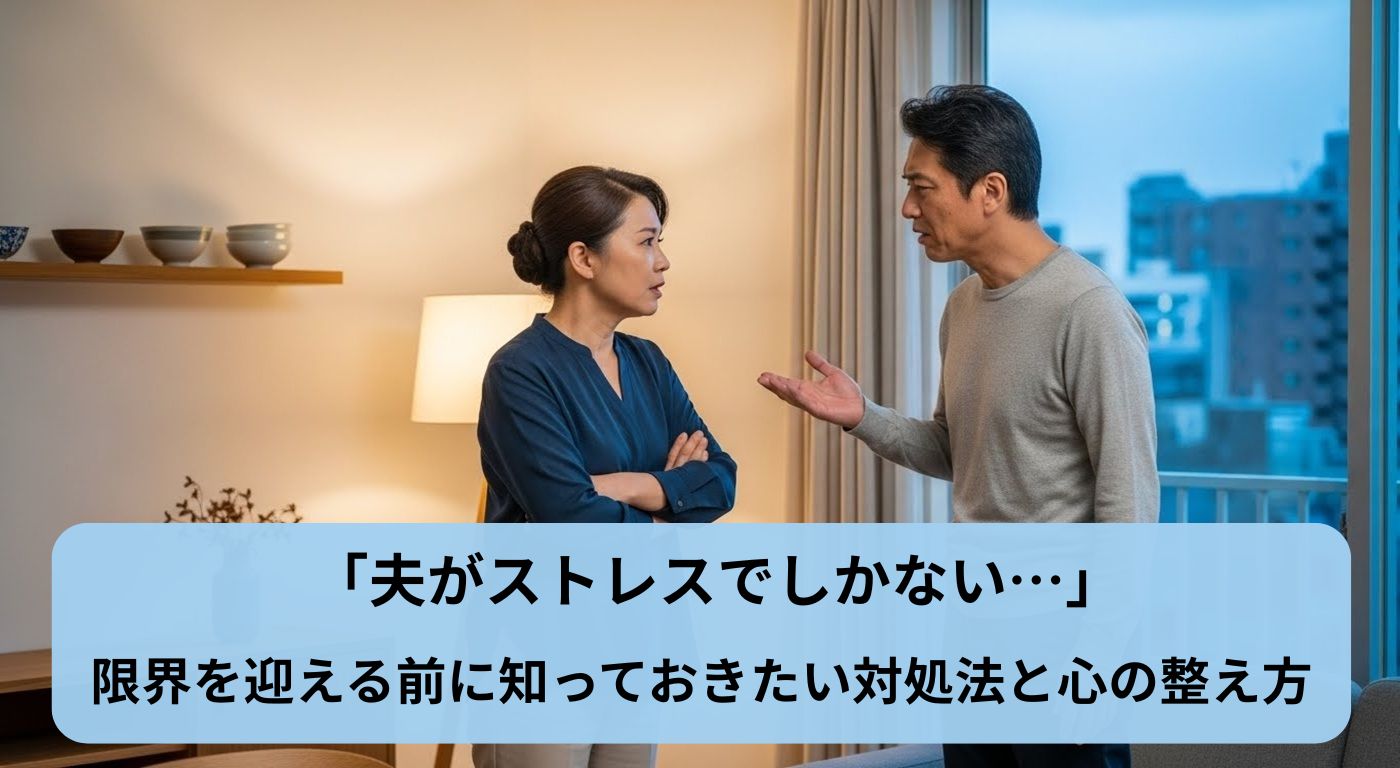 「夫がストレスでしかない…」限界を迎える前に知っておきたい対処法と心の整え方