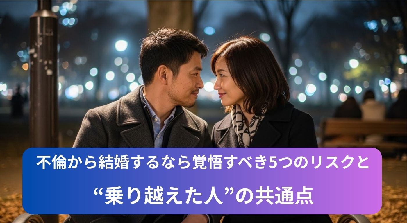 不倫から結婚するなら覚悟すべき5つのリスクと“乗り越えた人”の共通点