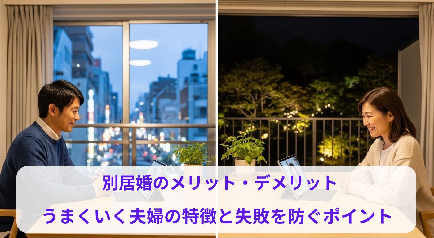 別居婚のメリット・デメリット｜うまくいく夫婦の特徴と失敗を防ぐポイント