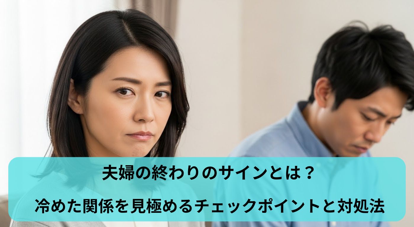 夫婦の終わりのサインとは？冷めた関係を見極めるチェックポイントと対処法