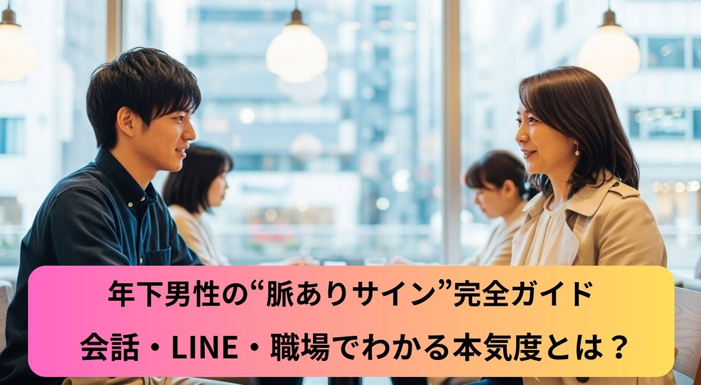 年下男性の“脈ありサイン”完全ガイド｜会話・LINE・職場でわかる本気度とは？