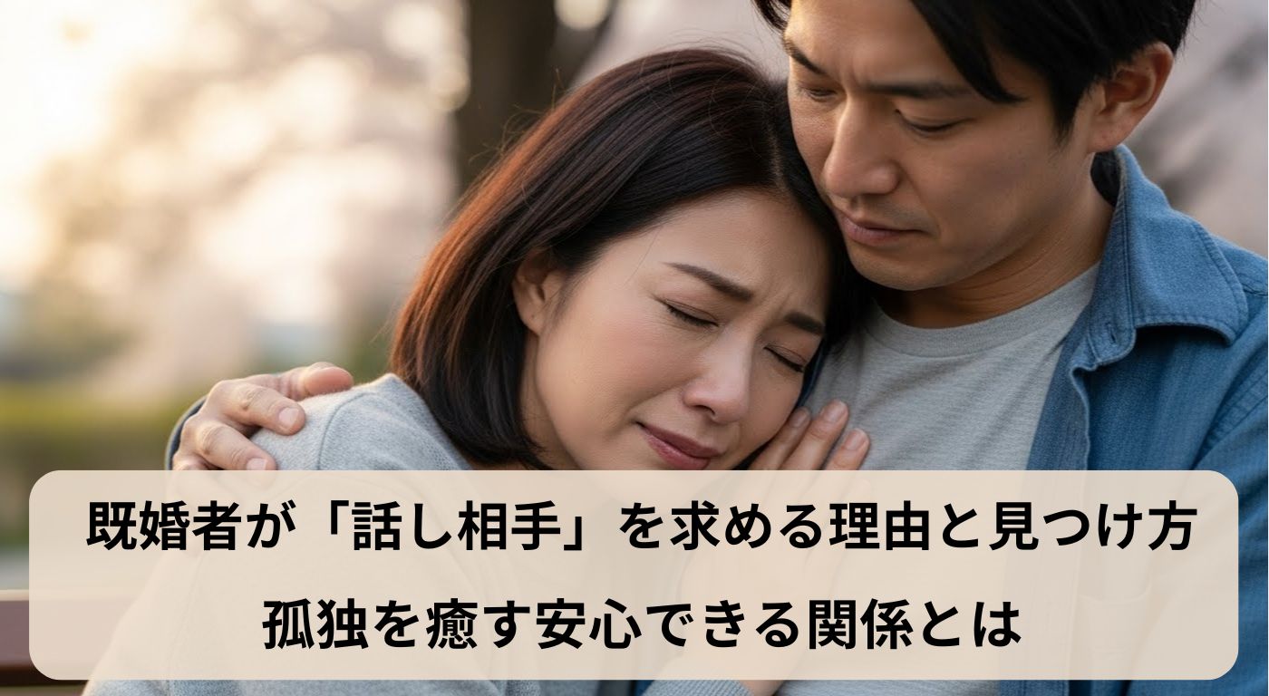 既婚者が「話し相手」を求める理由と見つけ方｜孤独を癒す安心できる関係とは