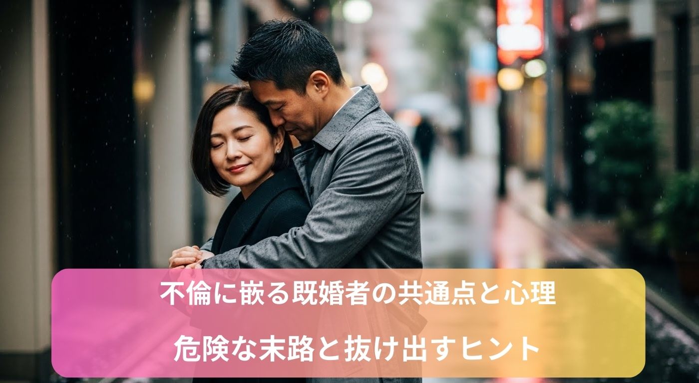 不倫に嵌る既婚者の共通点と心理・危険な末路と抜け出すヒント