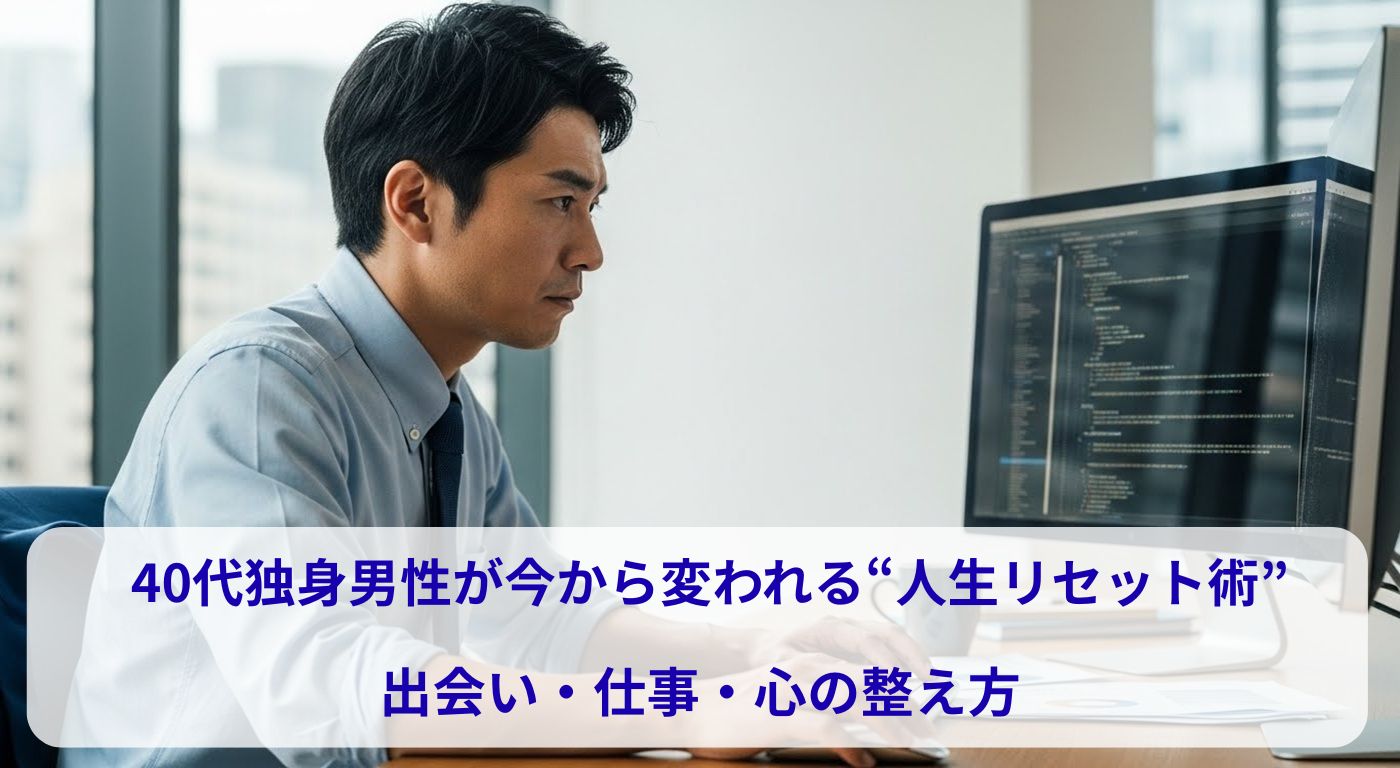40代独身男性が今から変われる“人生リセット術”｜出会い・仕事・心の整え方