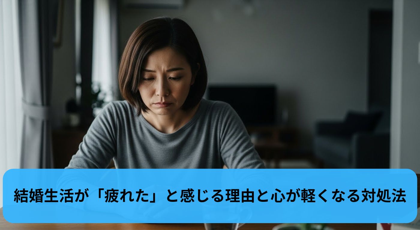 結婚生活が「疲れた」と感じる理由と心が軽くなる対処法