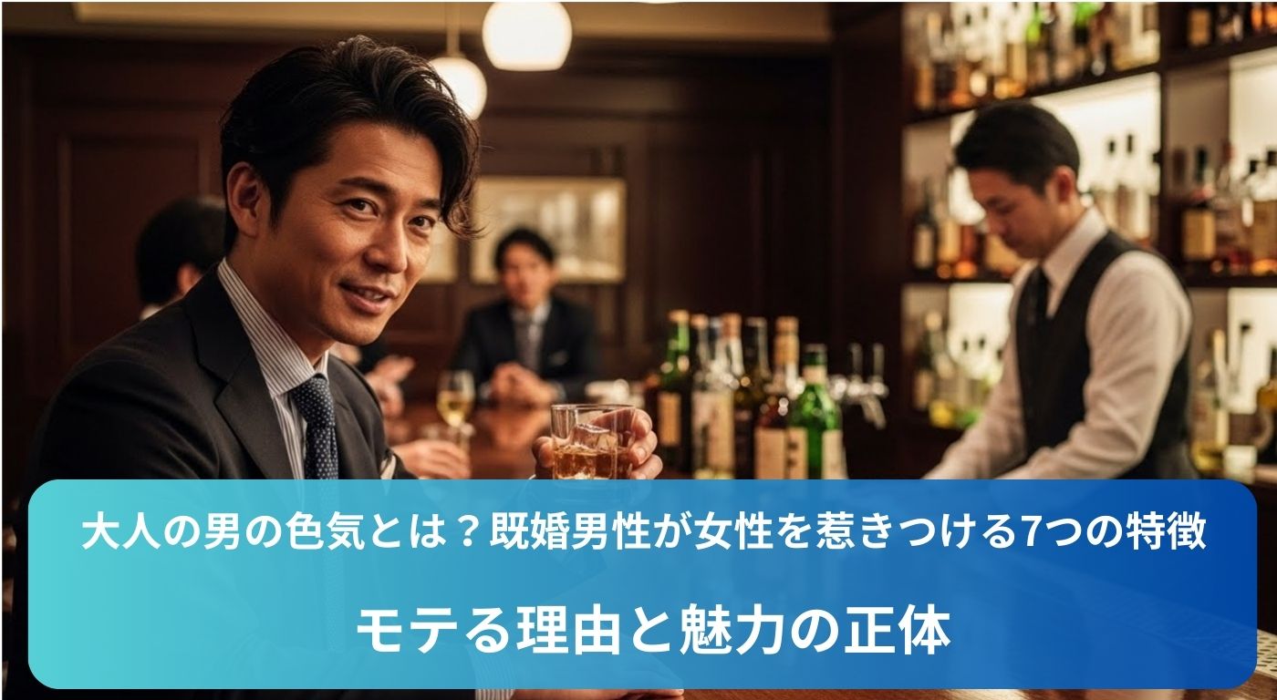 大人の男の色気とは？既婚男性が女性を惹きつける7つの特徴｜モテる理由と魅力の正体