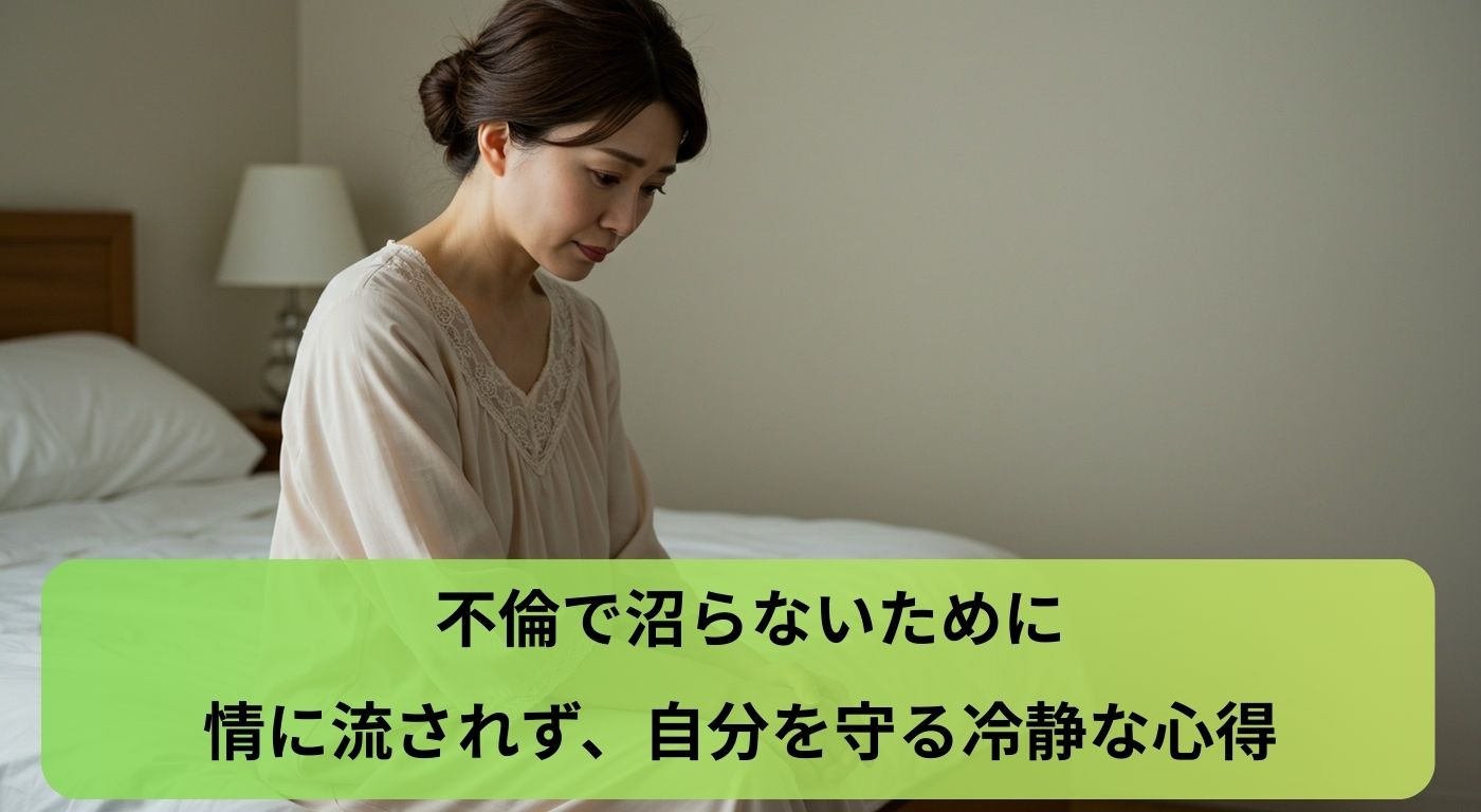 不倫で沼らないために──情に流されず、自分を守る冷静な心得