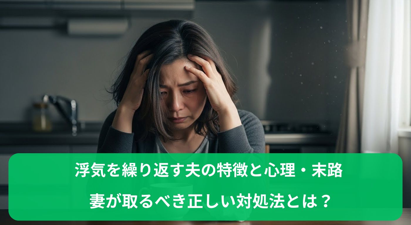 浮気を繰り返す夫の特徴と心理・末路｜妻が取るべき正しい対処法とは？